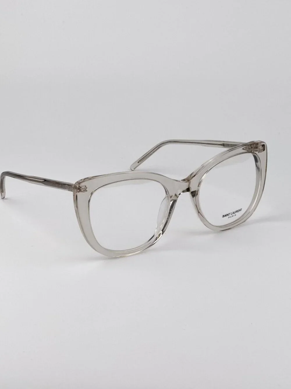 Saint Laurent SL778 004 Cat Eye Eyeglasses – Transparent Beige | Women’s